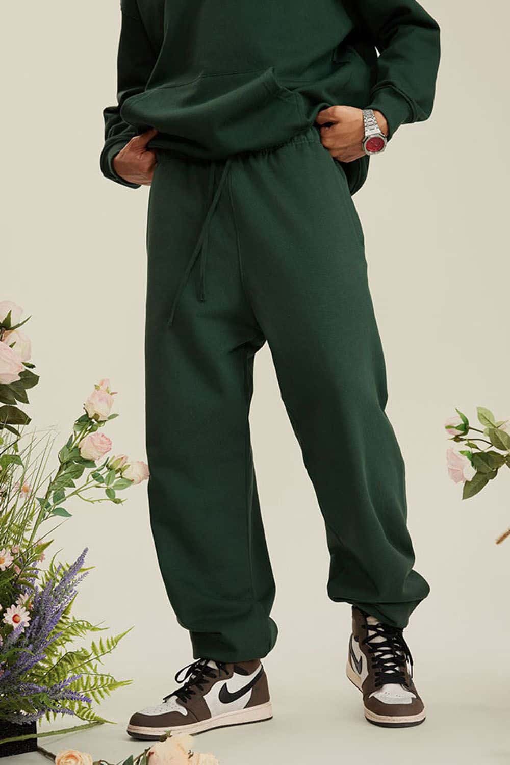 Heavyweight Fleece-Lined Joggers with Elastic Cuffs
