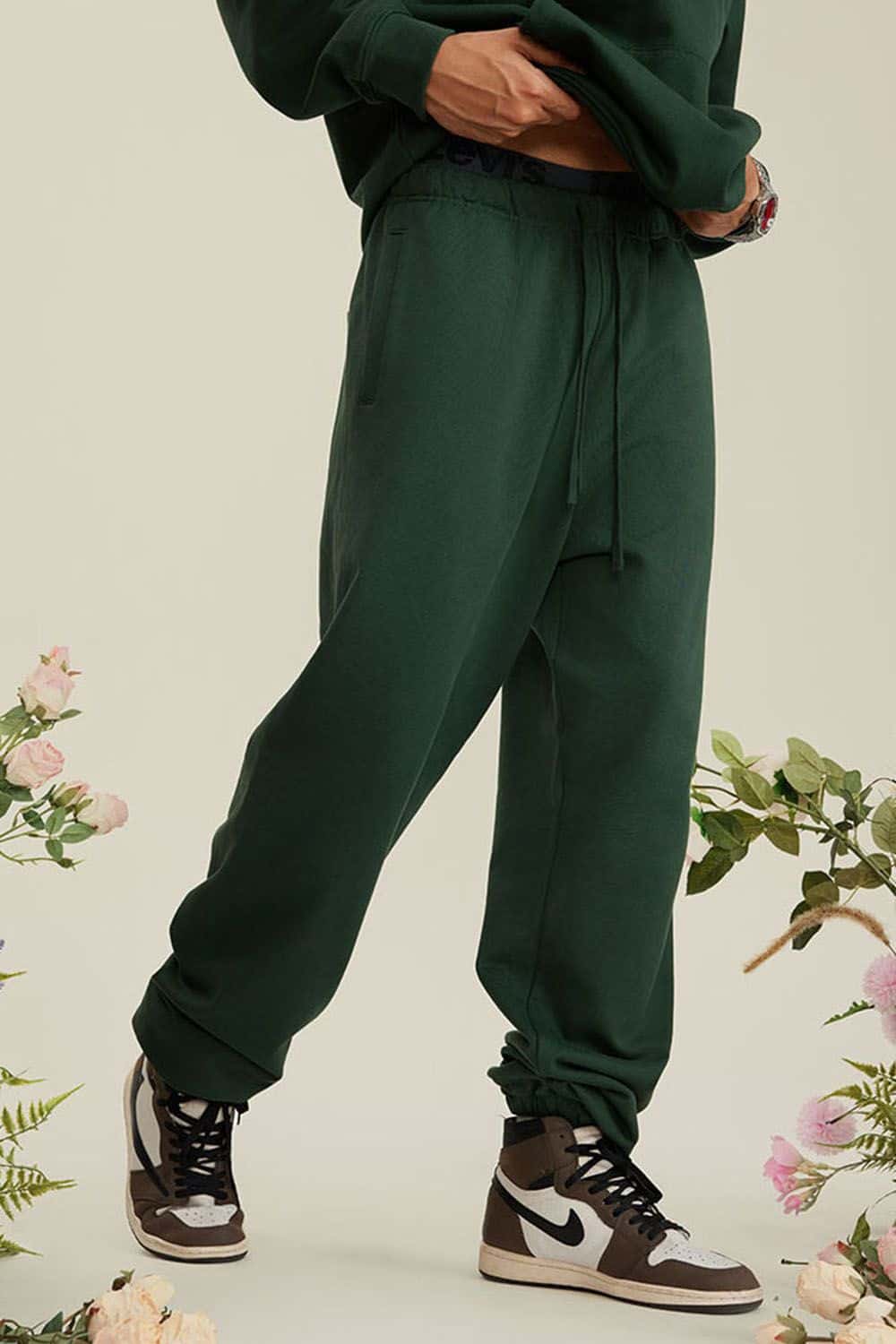 Heavyweight Fleece-Lined Joggers with Elastic Cuffs