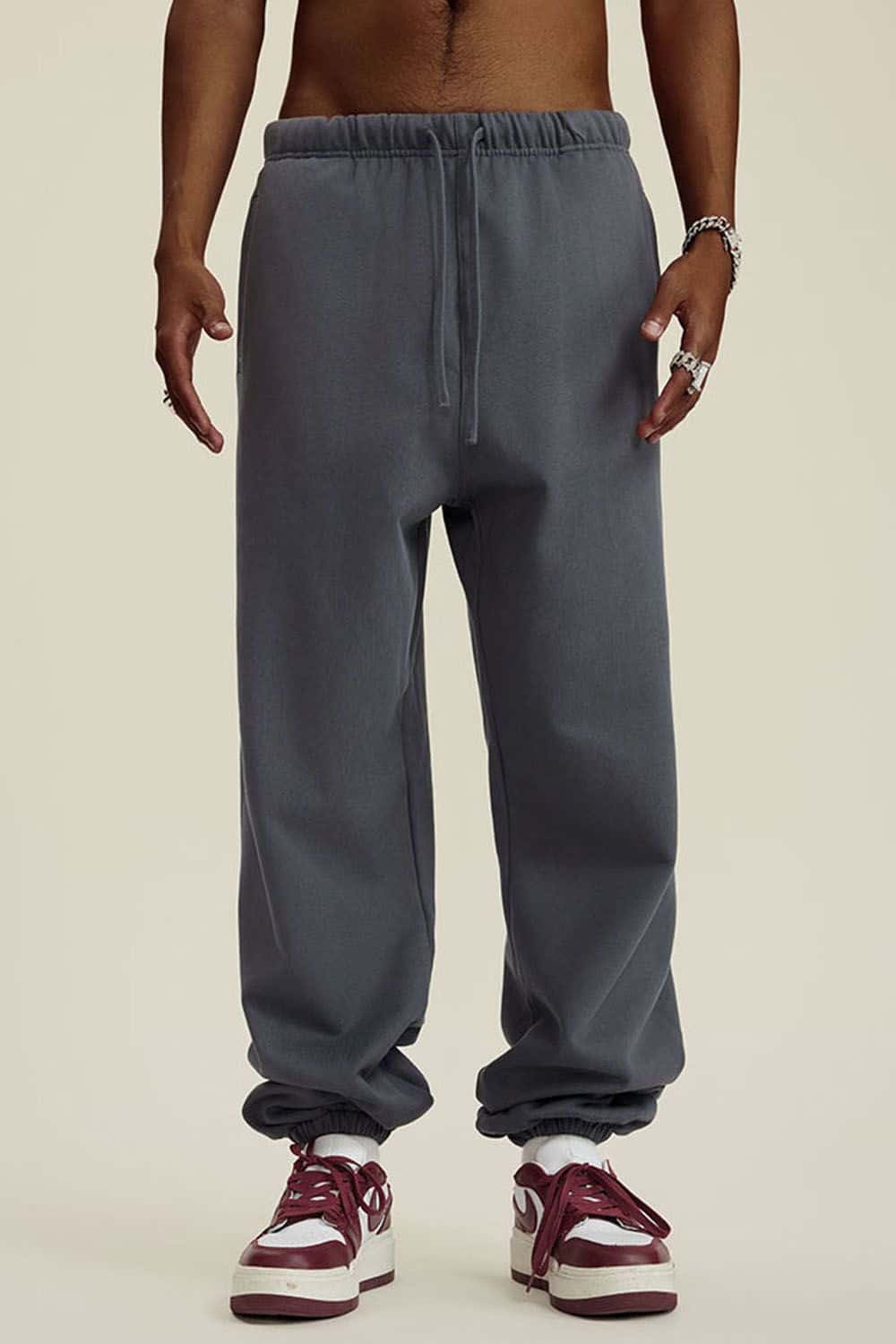 Heavyweight Fleece-Lined Joggers with Elastic Cuffs