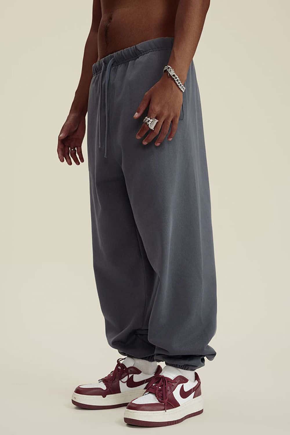 Heavyweight Fleece-Lined Joggers with Elastic Cuffs