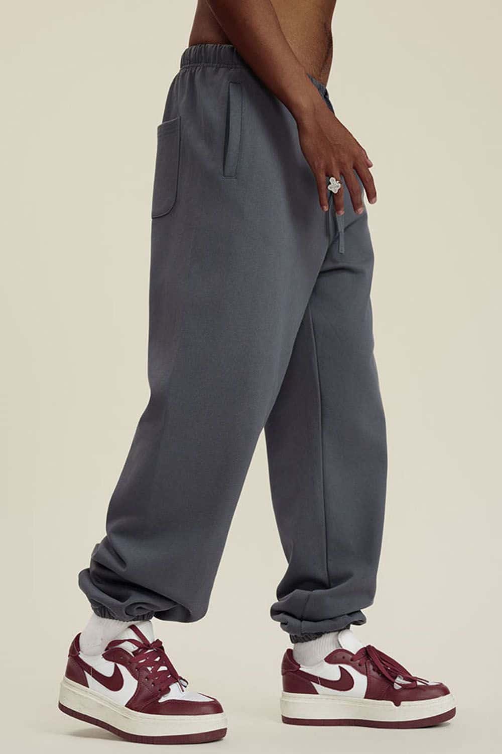Heavyweight Fleece-Lined Joggers with Elastic Cuffs