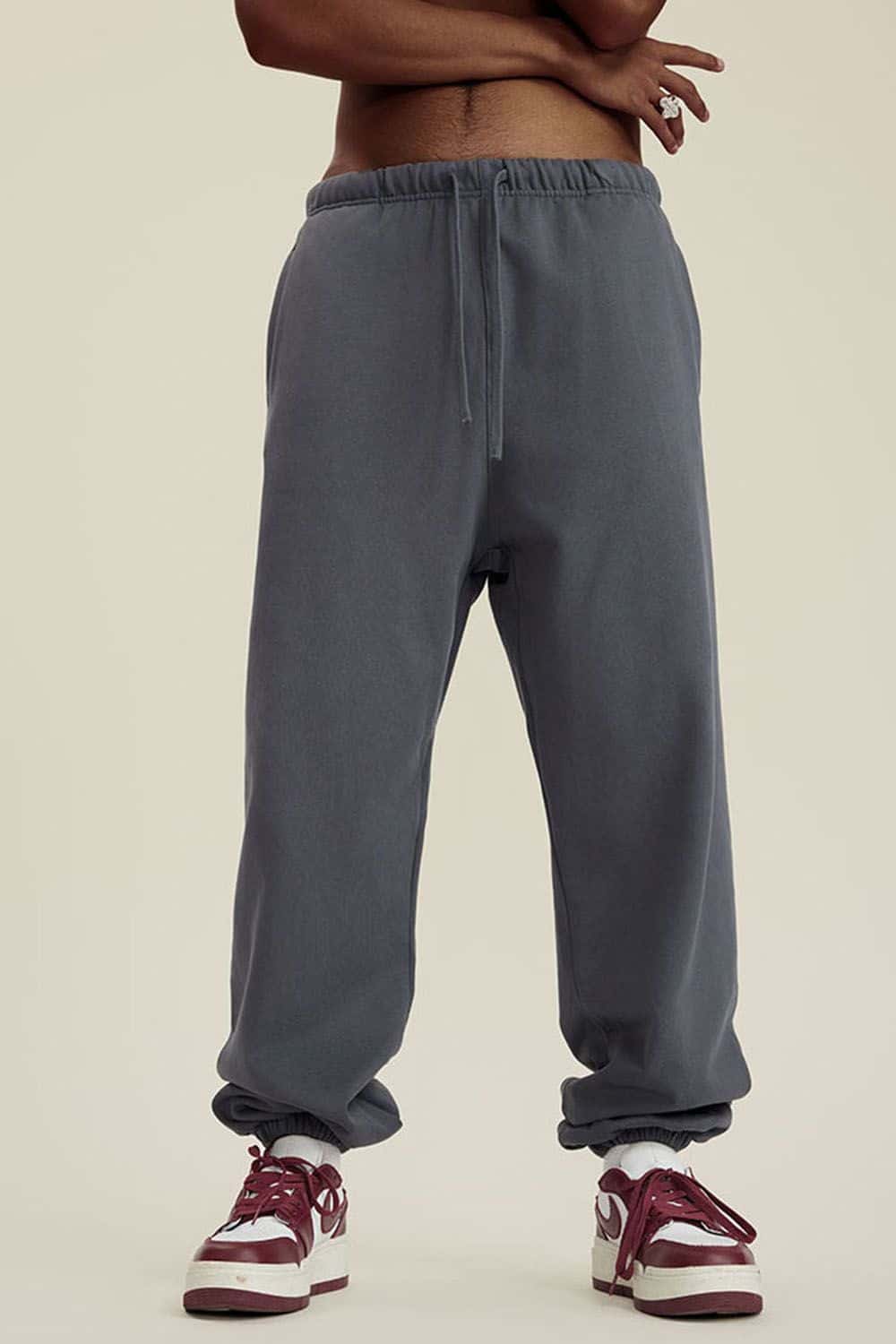Heavyweight Fleece-Lined Joggers with Elastic Cuffs