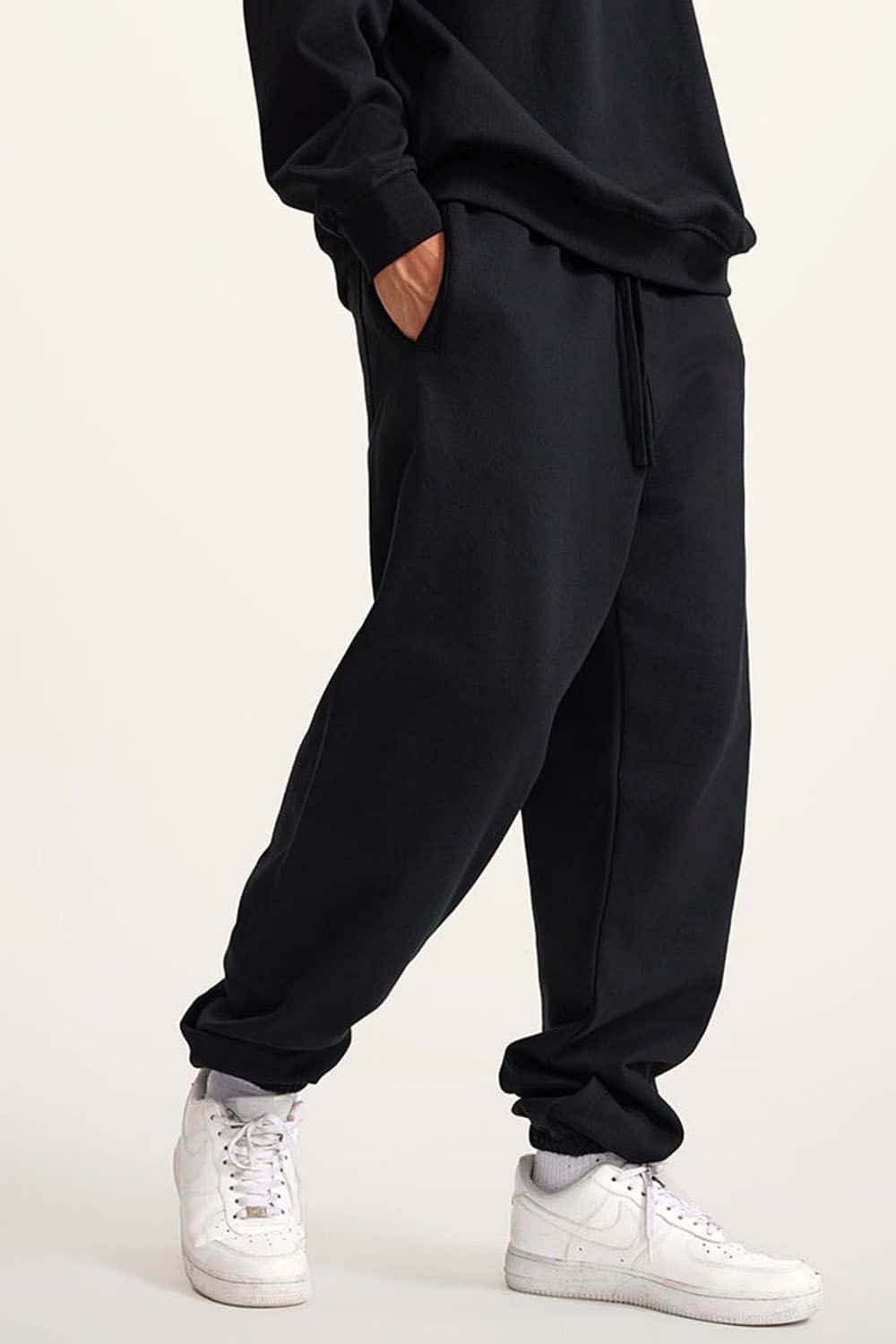 Heavyweight Fleece-Lined Joggers with Elastic Cuffs