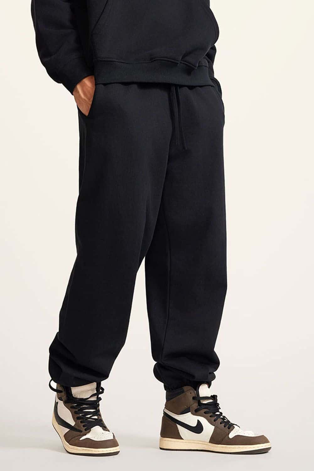 Heavyweight Fleece-Lined Joggers with Elastic Cuffs