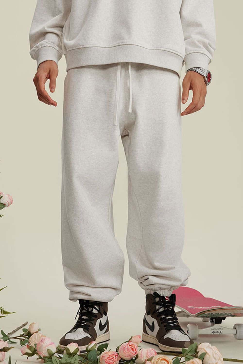 Heavyweight Fleece-Lined Joggers with Elastic Cuffs