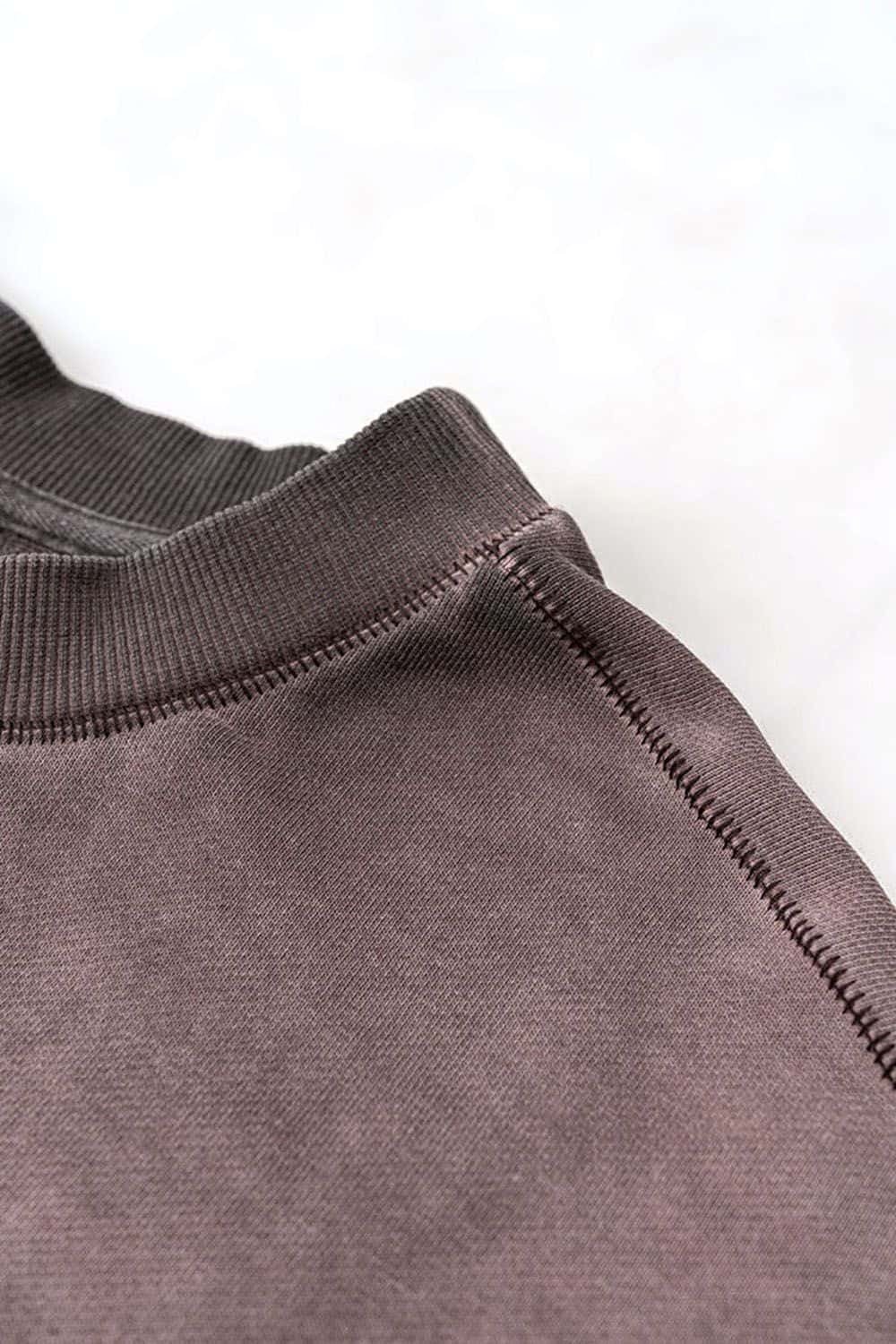 Loose Silhouette Washed Crew Neck Sweatshirt