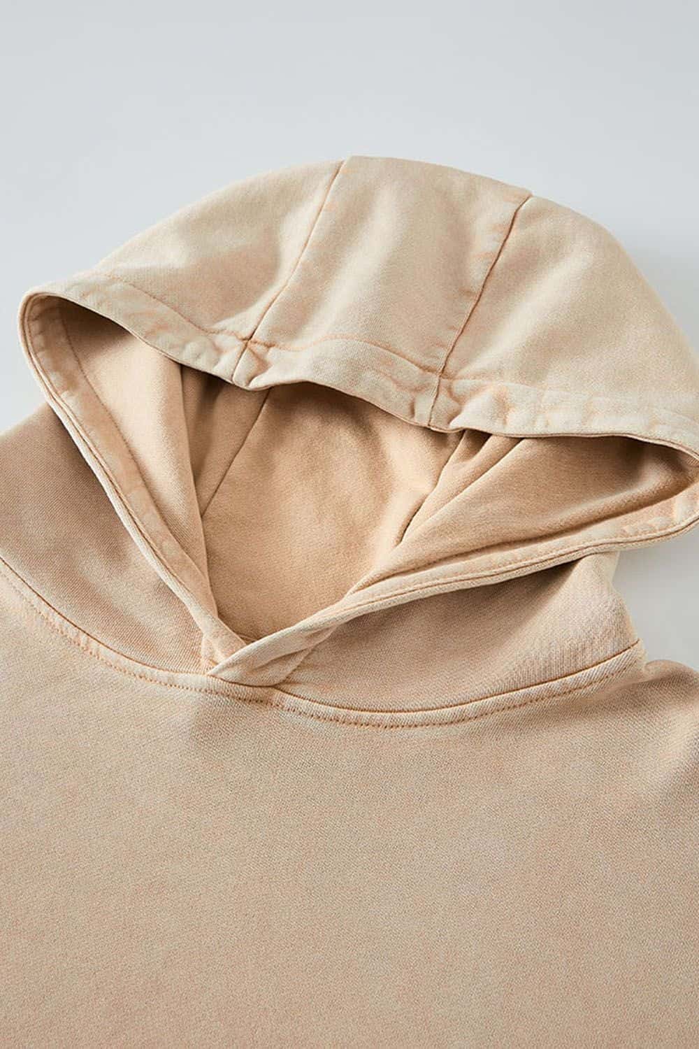 Loose Fit Distressed Wax-Dyed Heavyweight Hoodie