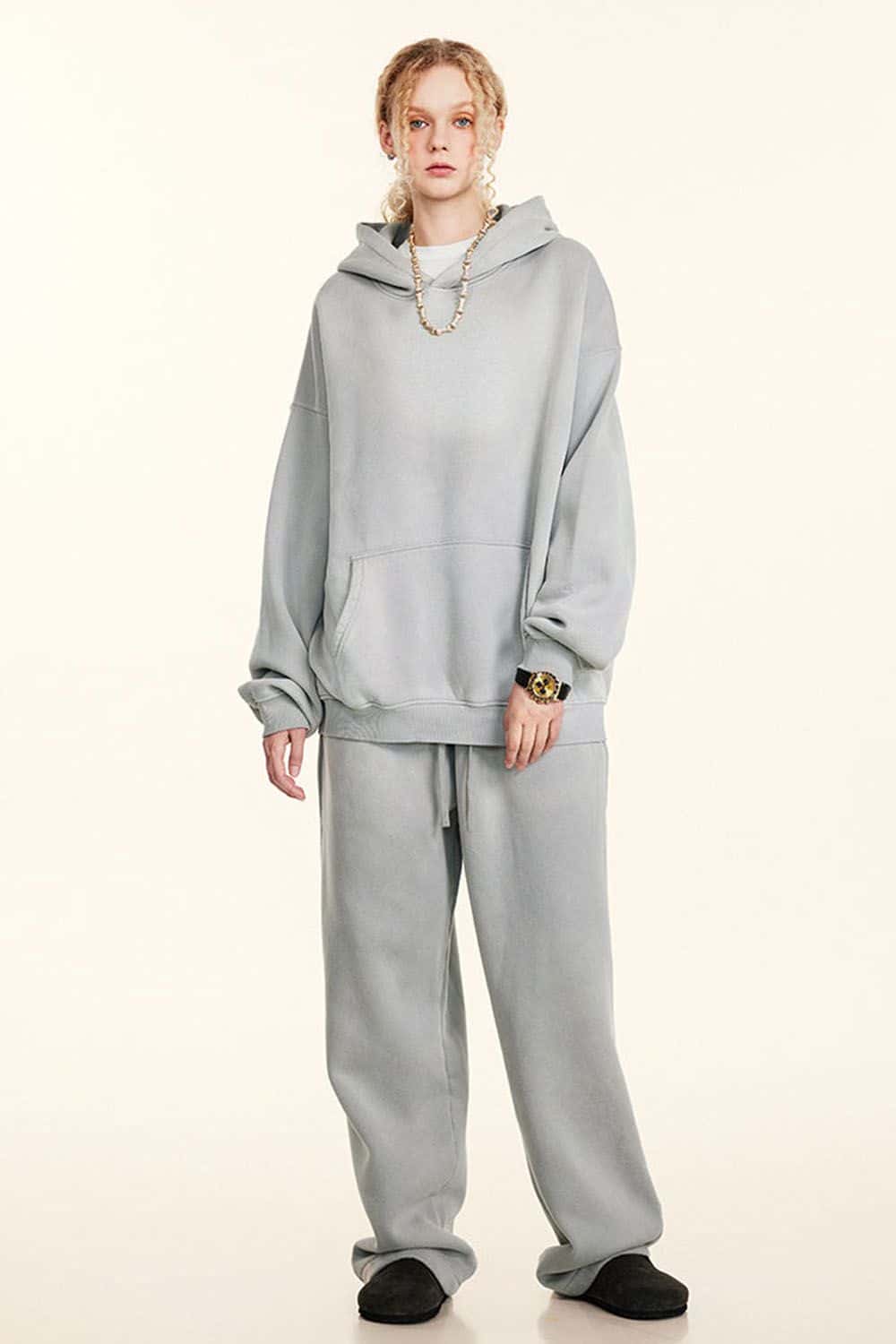 Designer Loose-Fit Fleece-Lined Hoodie