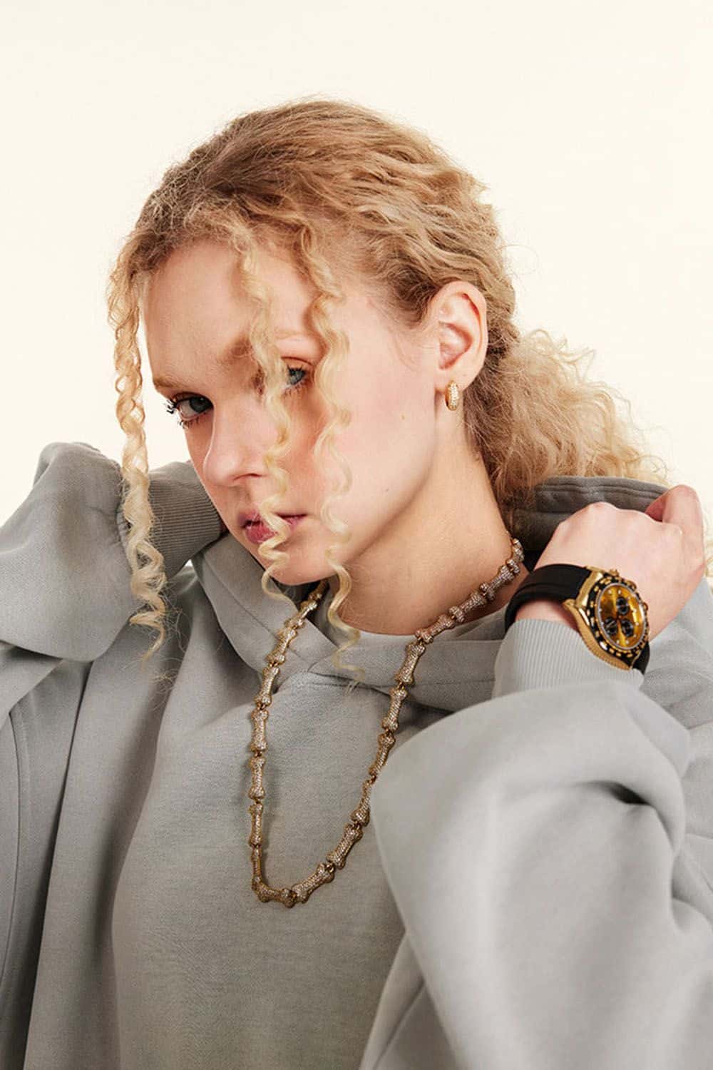 Designer Loose-Fit Fleece-Lined Hoodie