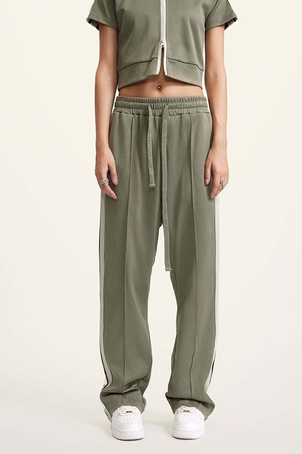Casual Side-Stripe Jogger Pants