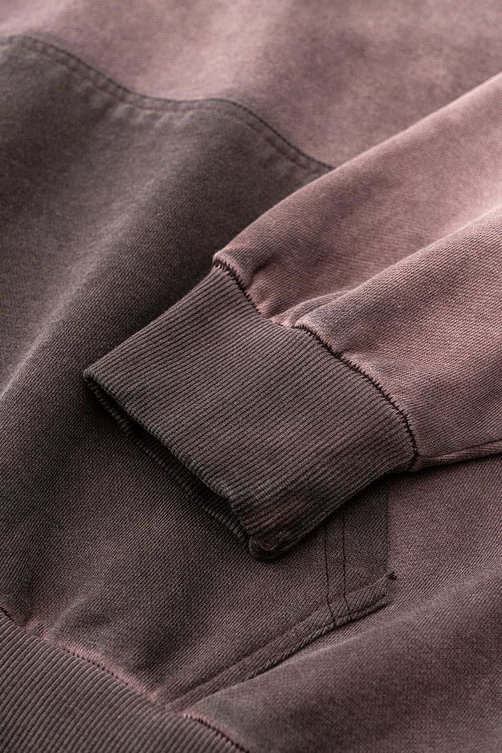 Vintage Contrast Wash Gradient Hoodie