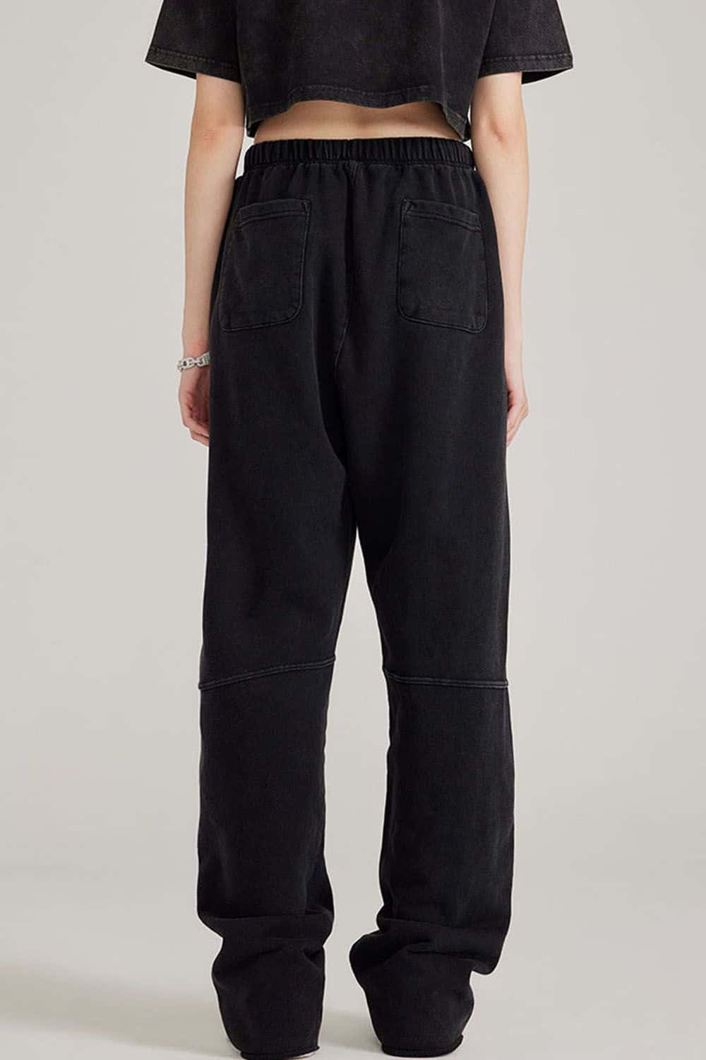 Street Style Gradient Graffiti Wide-Leg Joggers