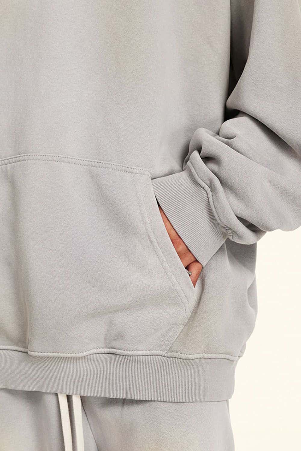 Heavy-Duty Washed High-Street Oversized Hoodie