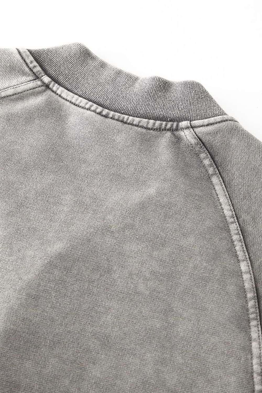 Autumn Vintage Heavyweight 450g Terry Water-Washed Drop Shoulder Jacket