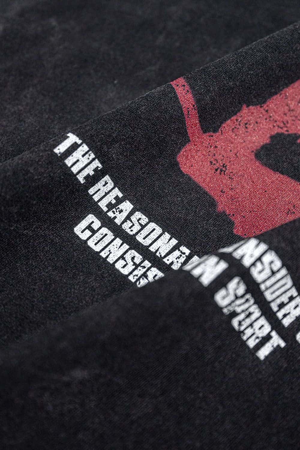 Sports Glaze Graphic Water-Washed Cotton Long-Sleeve T-Shirt