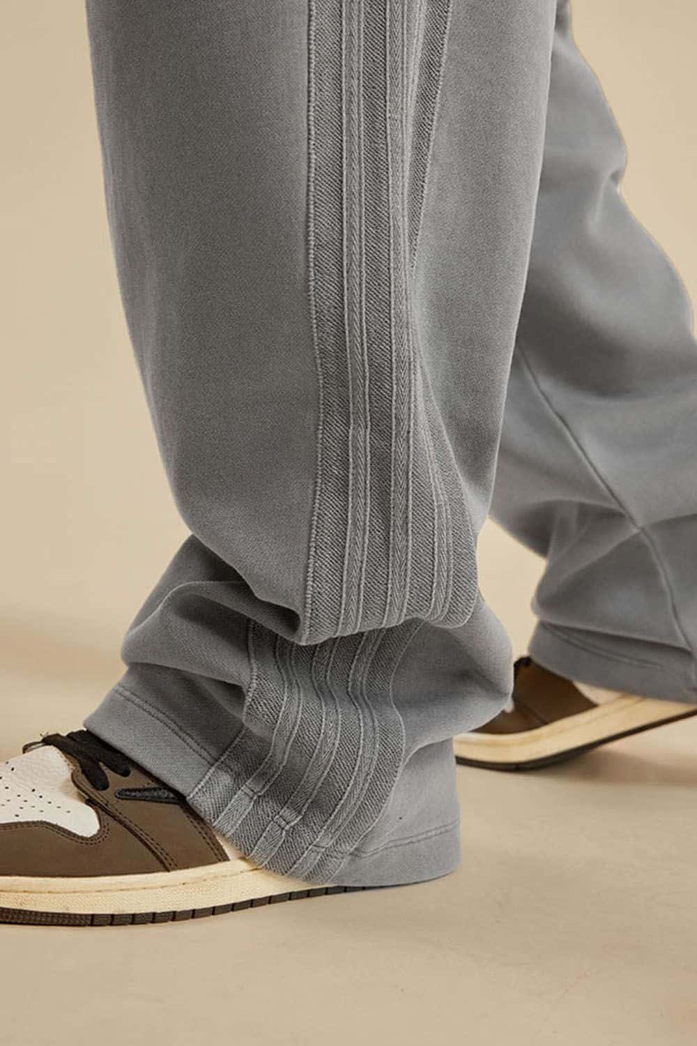 Heavyweight 450g Water-Washed Straight-Leg Jogger Pants