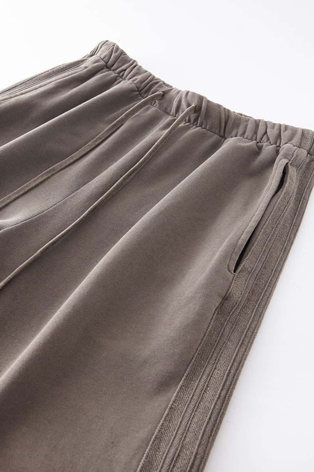 Heavyweight 450g Water-Washed Straight-Leg Jogger Pants