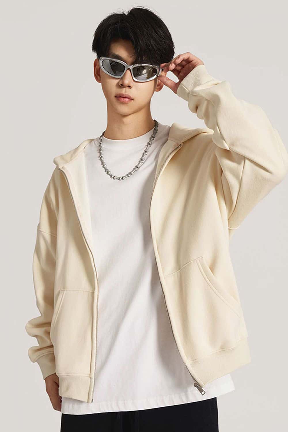 Heavyweight Fleece-Lined Hooded Zip-Up Sweatshirt
