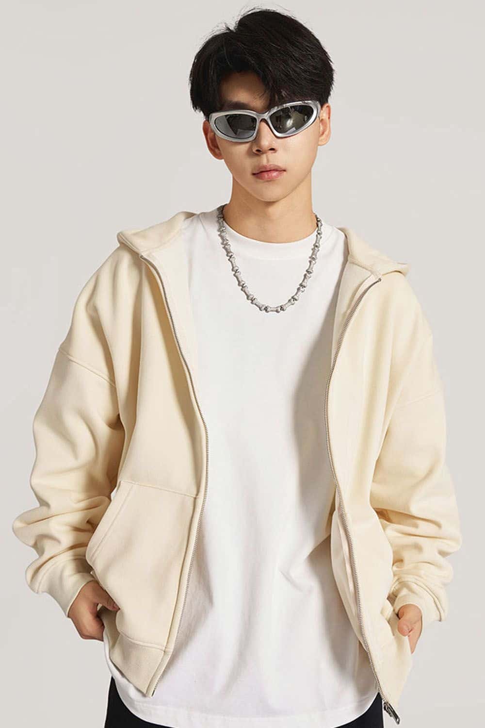 Heavyweight Fleece-Lined Hooded Zip-Up Sweatshirt