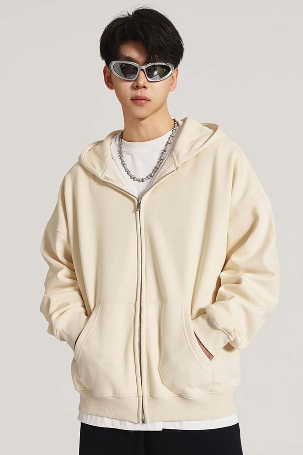 Heavyweight Fleece-Lined Hooded Zip-Up Sweatshirt