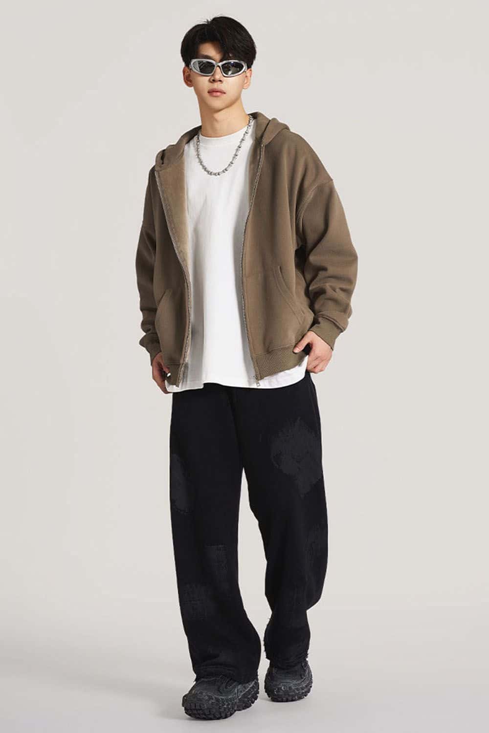 Heavyweight Fleece-Lined Hooded Zip-Up Sweatshirt