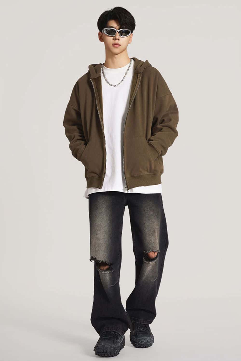 Heavyweight Fleece-Lined Hooded Zip-Up Sweatshirt