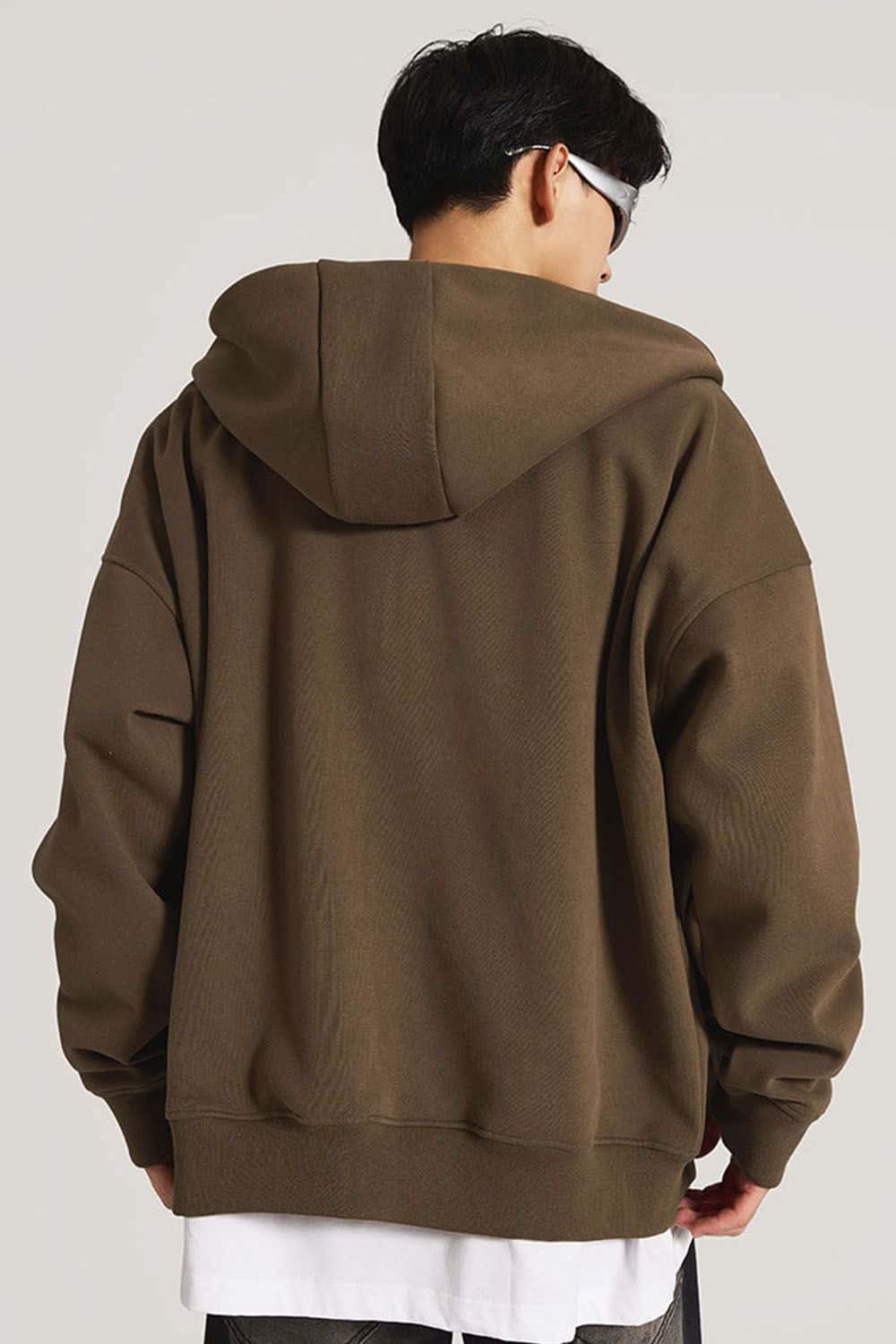 Heavyweight Fleece-Lined Hooded Zip-Up Sweatshirt