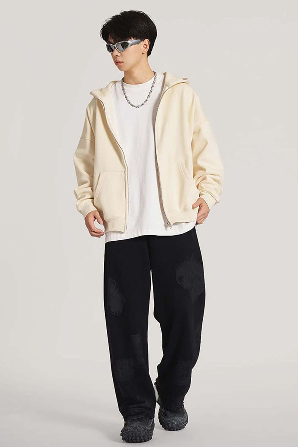 Heavyweight Fleece-Lined Hooded Zip-Up Sweatshirt