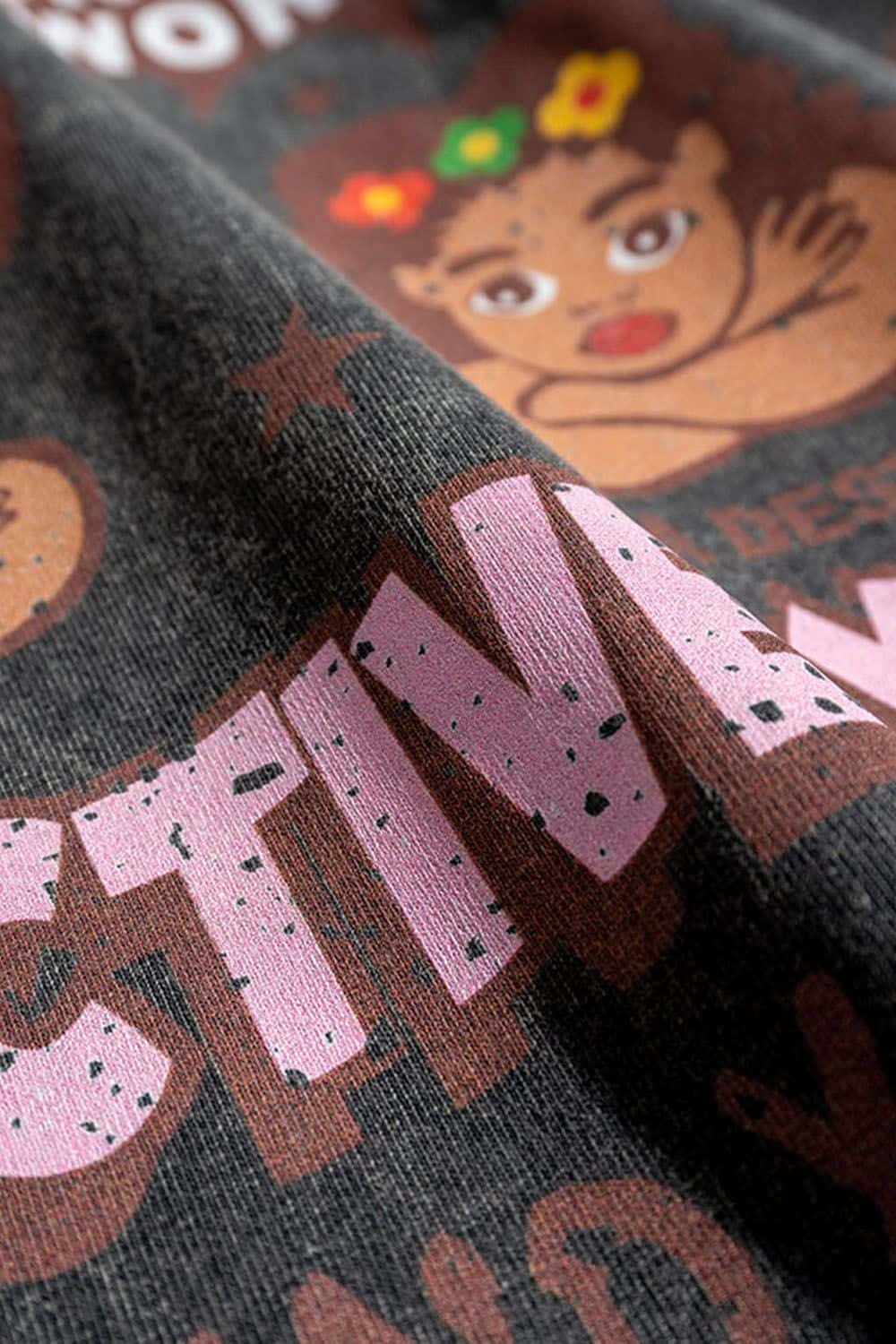 Kids' Fun Washed Streetwear Cotton T-Shirt