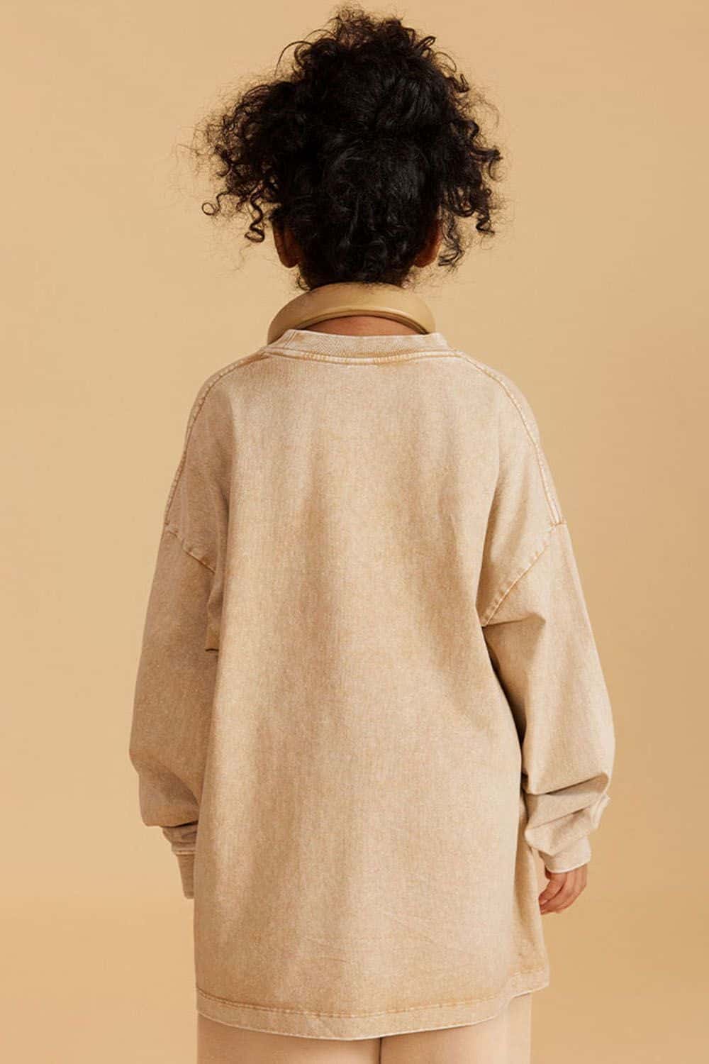 Kids' Vintage Washed Cotton Long Sleeve Top
