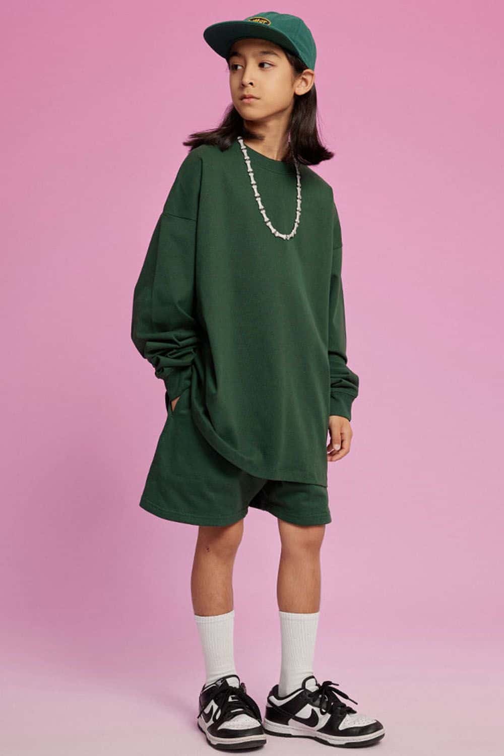 Kids' Heavyweight Cotton Long Sleeve Loose T-Shirt