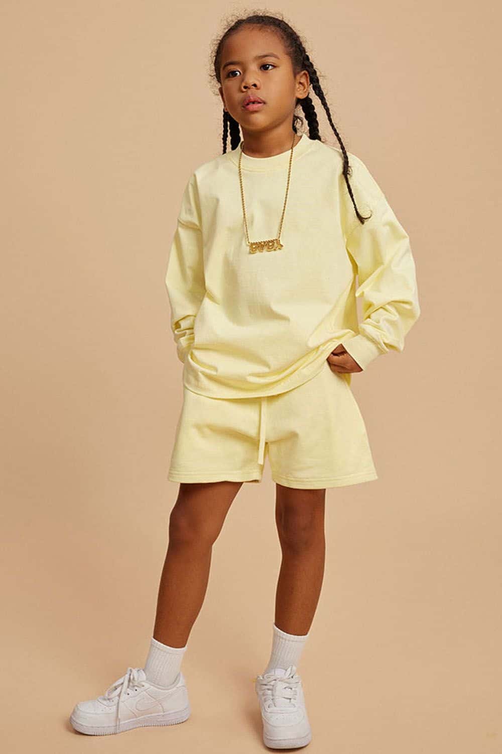 Kids' Heavyweight Cotton Long Sleeve Loose T-Shirt