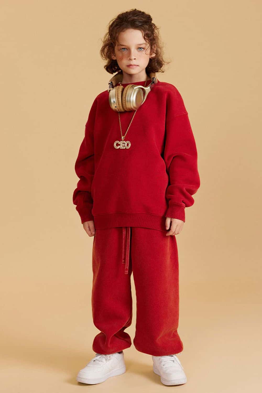 Kids' Heavyweight Washed Fleece-Lined Crew Neck Sweatshirt