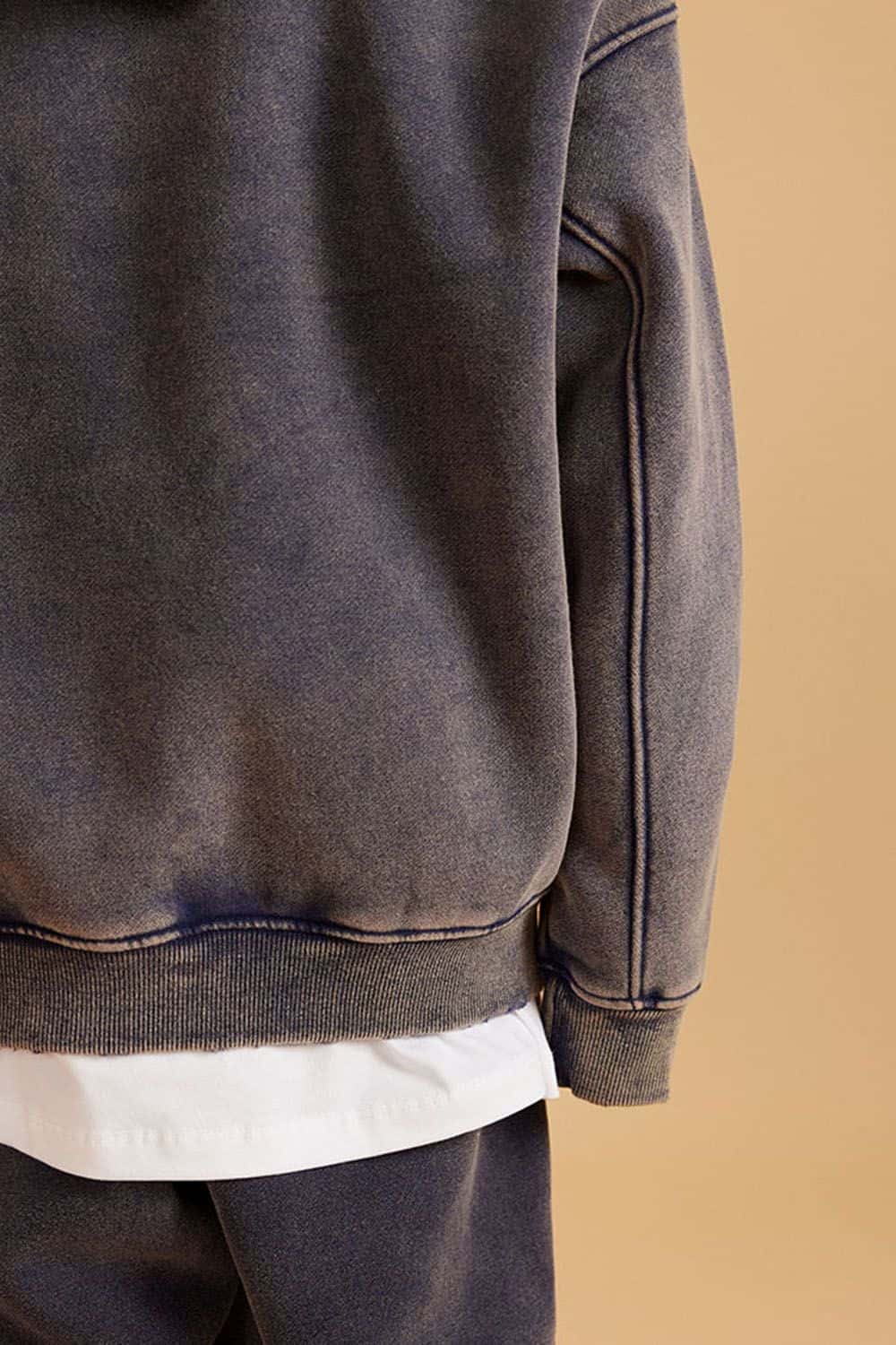 Kids' Casual Washed Fleece-Lined Hoodie