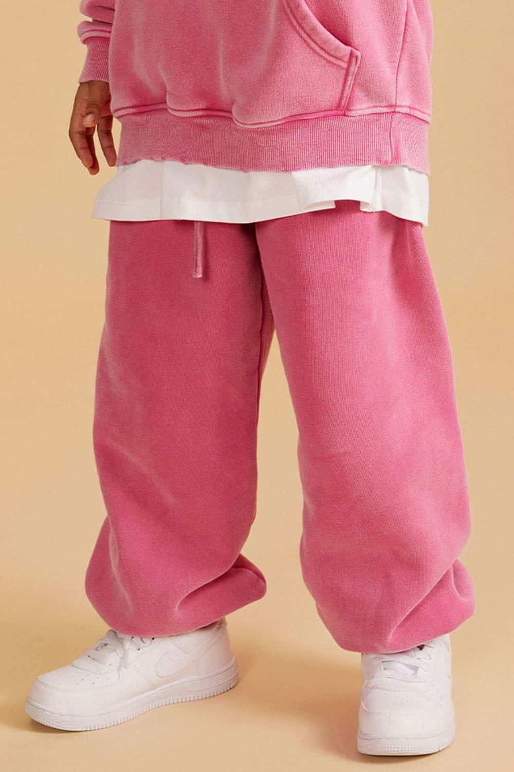 Boys' Washed Fleece-Lined Jogger Pants with Elastic Cuffs