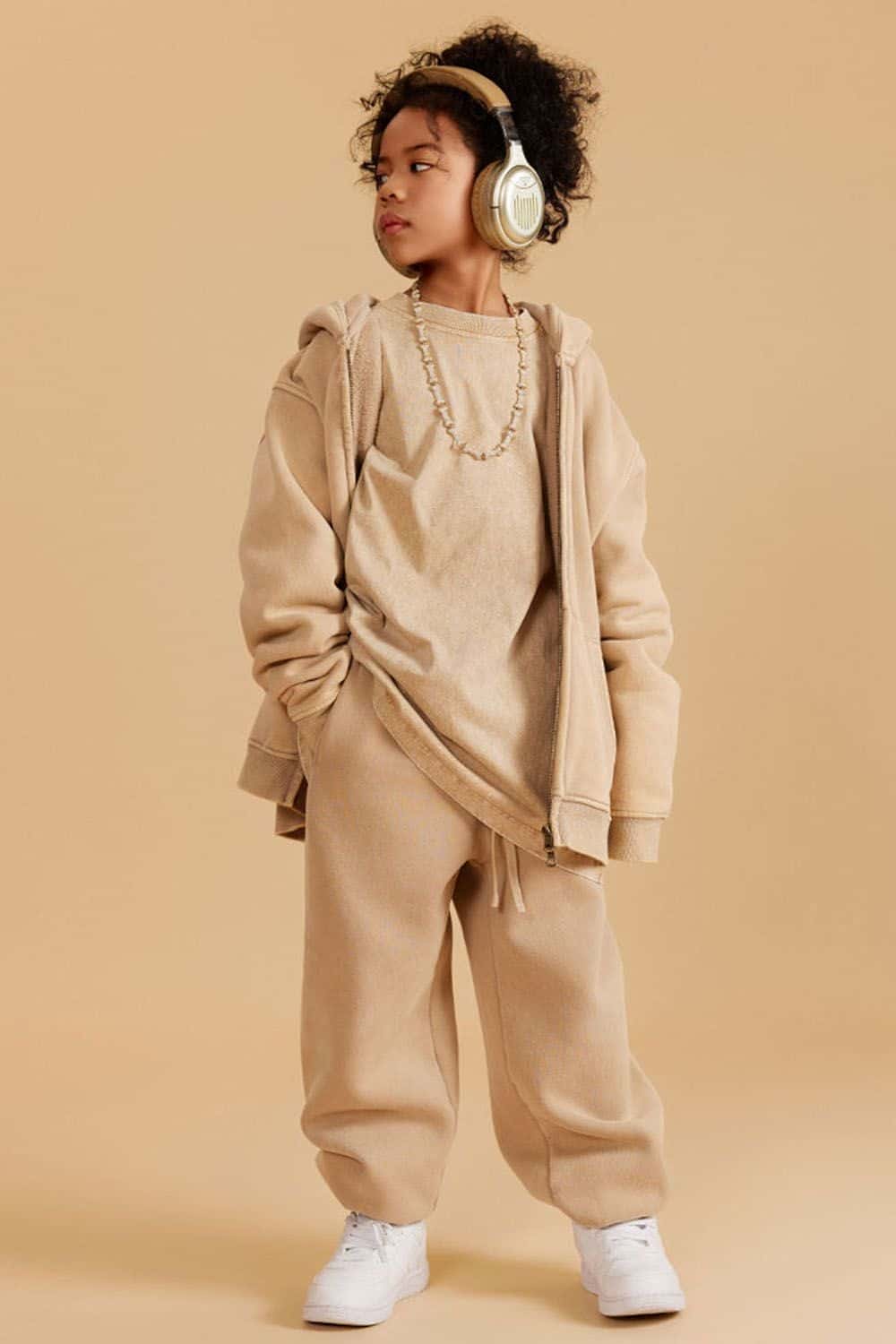 Kids' Washed Fleece-Lined Zip-Up Hoodie Jacket