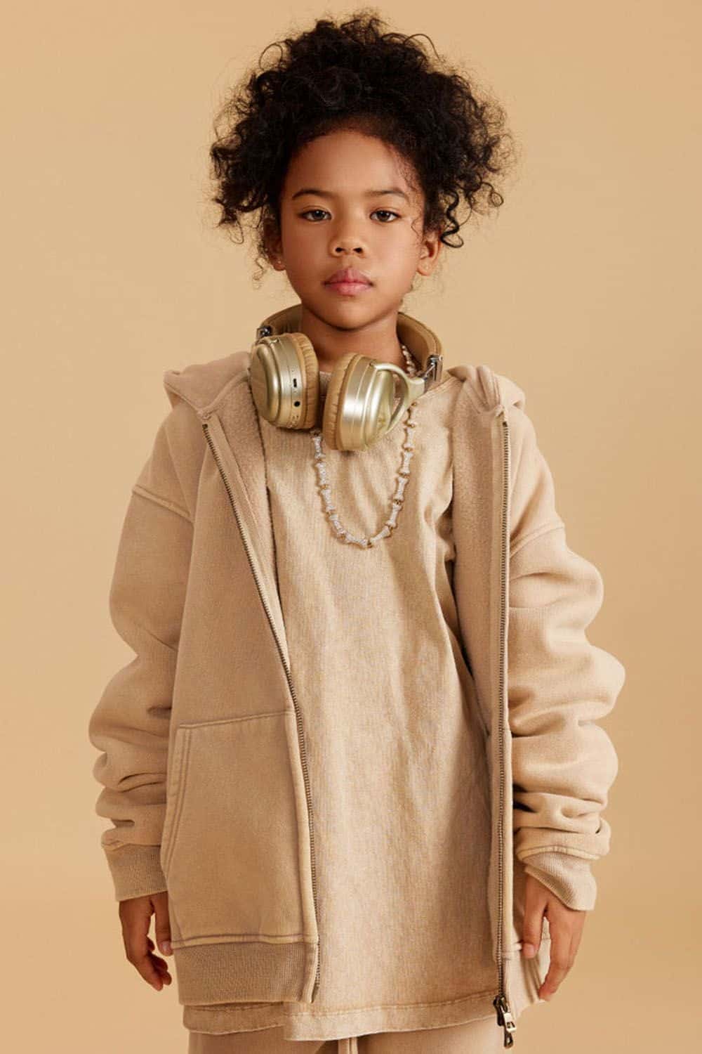 Kids' Washed Fleece-Lined Zip-Up Hoodie Jacket