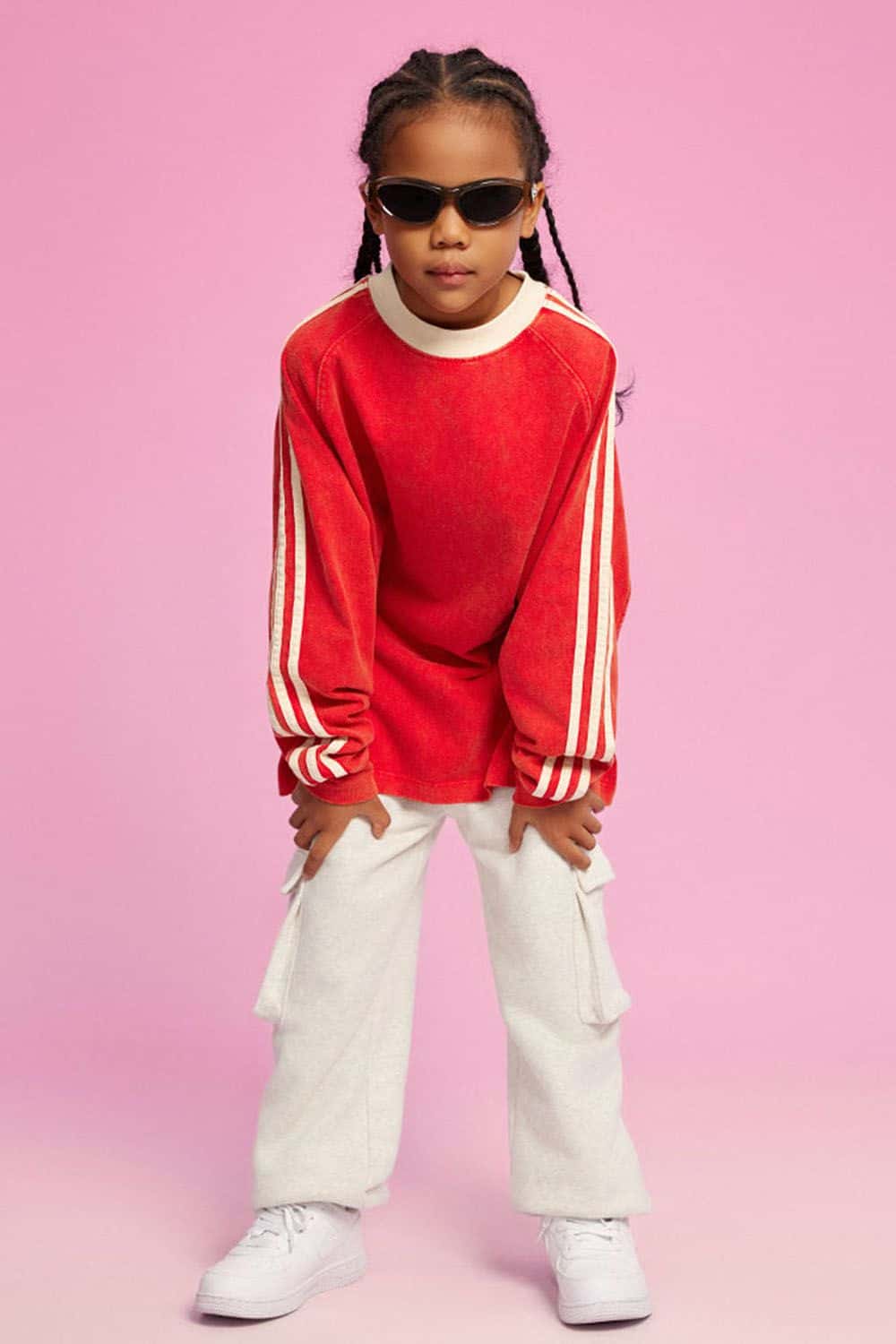 Kids' Sports Style Long-Sleeve Cotton T-Shirt with Drop Shoulder Design