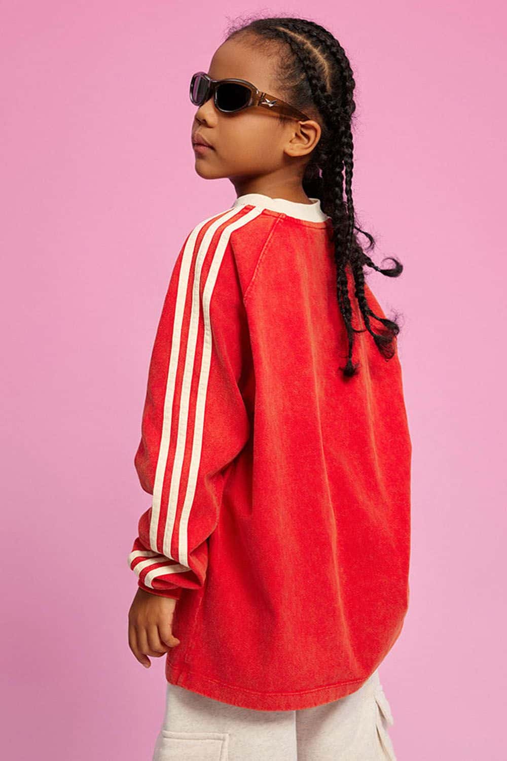 Kids' Sports Style Long-Sleeve Cotton T-Shirt with Drop Shoulder Design