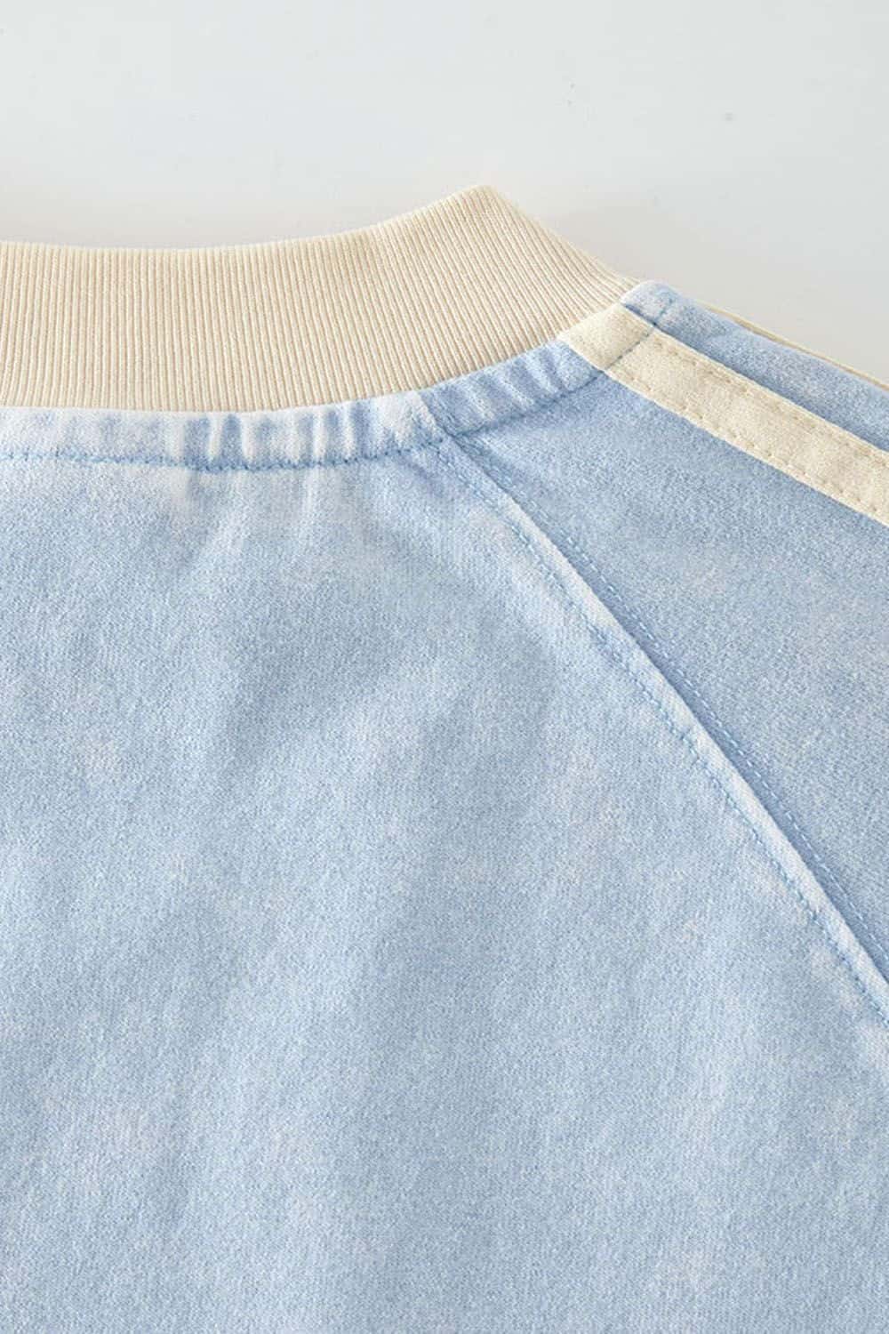 Kids' Sports Style Long-Sleeve Cotton T-Shirt with Drop Shoulder Design