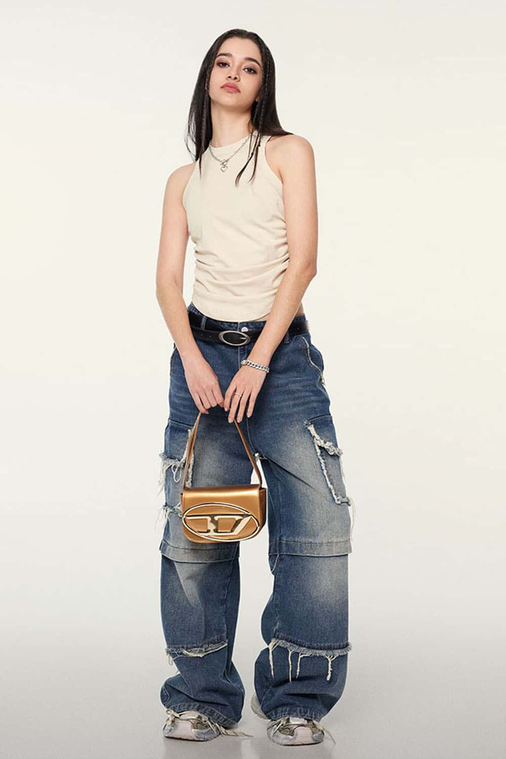 Women's Street Style Pleated Tank Top