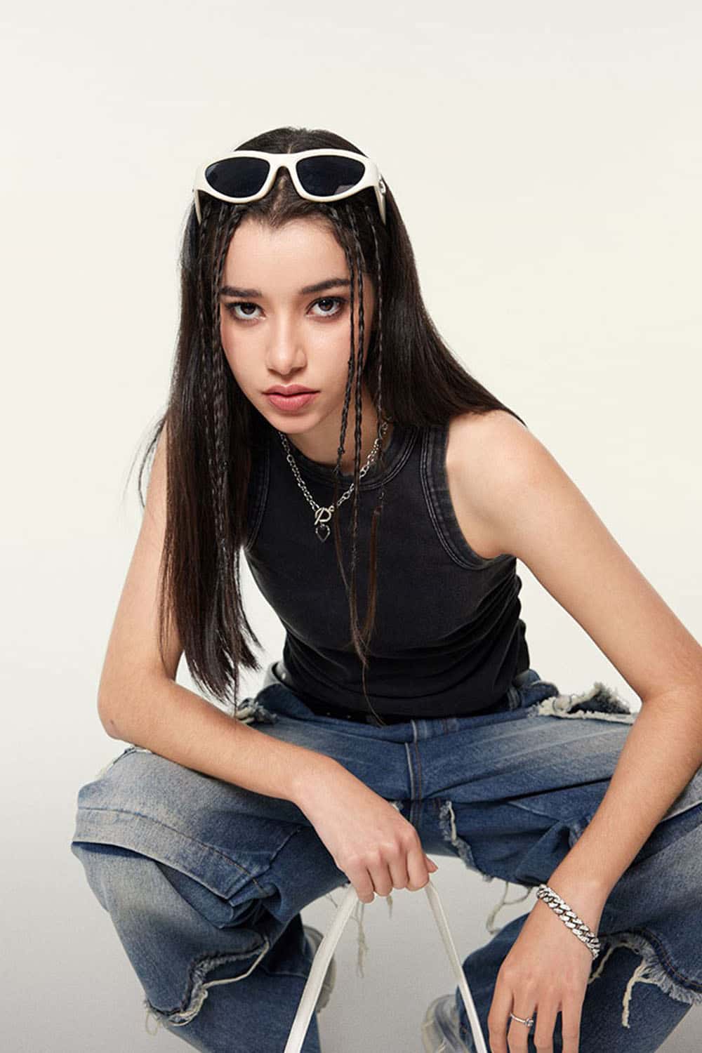 Women's Street Style Pleated Tank Top