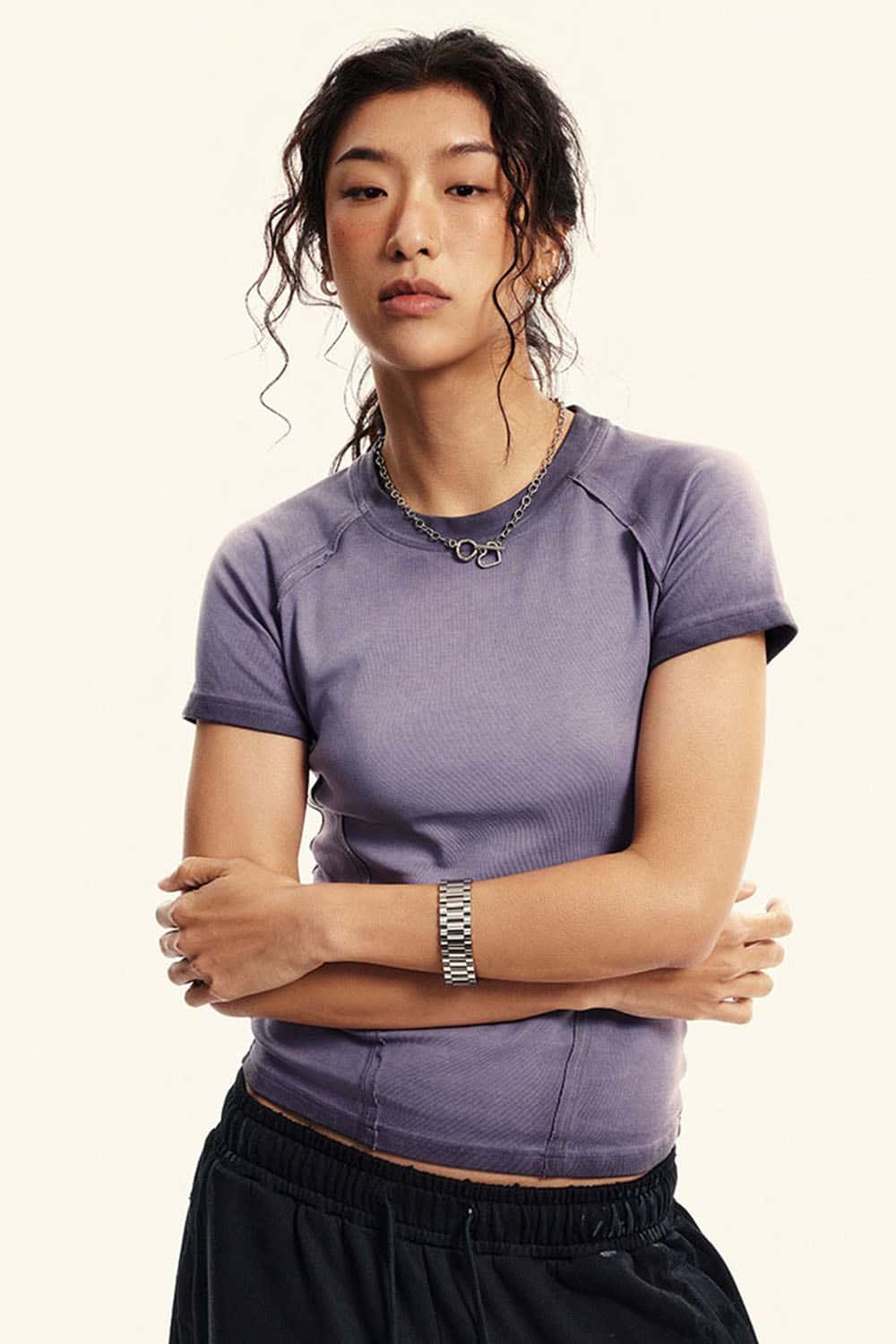 Women's Vintage Wash Gradient Short Sleeve T-Shirt