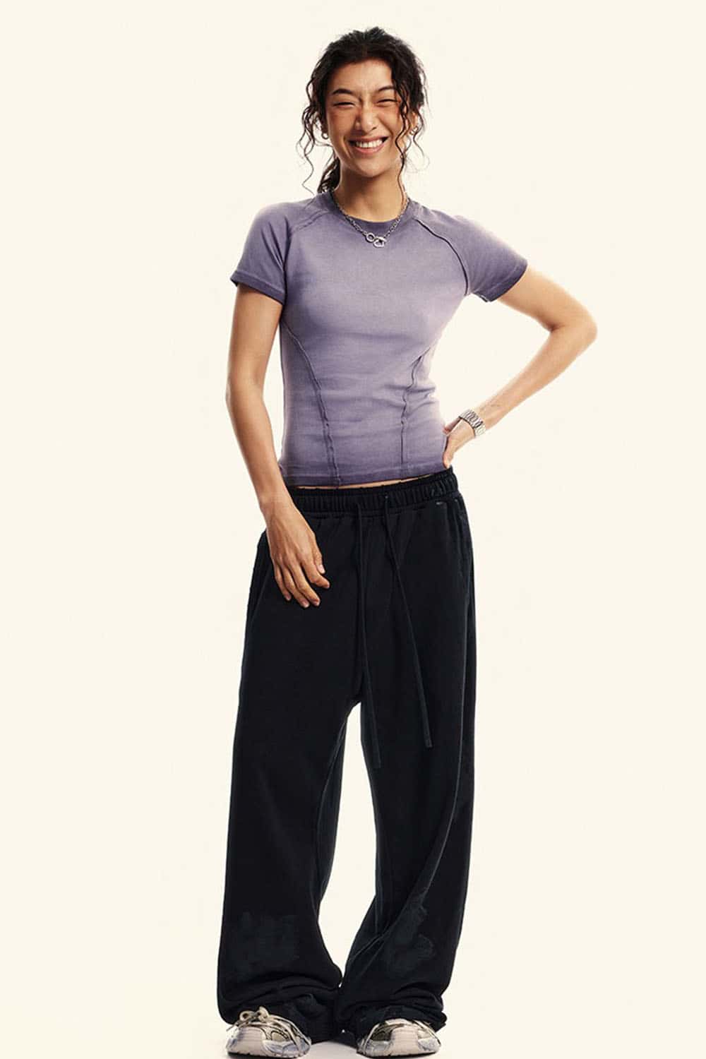 Women's Vintage Wash Gradient Short Sleeve T-Shirt