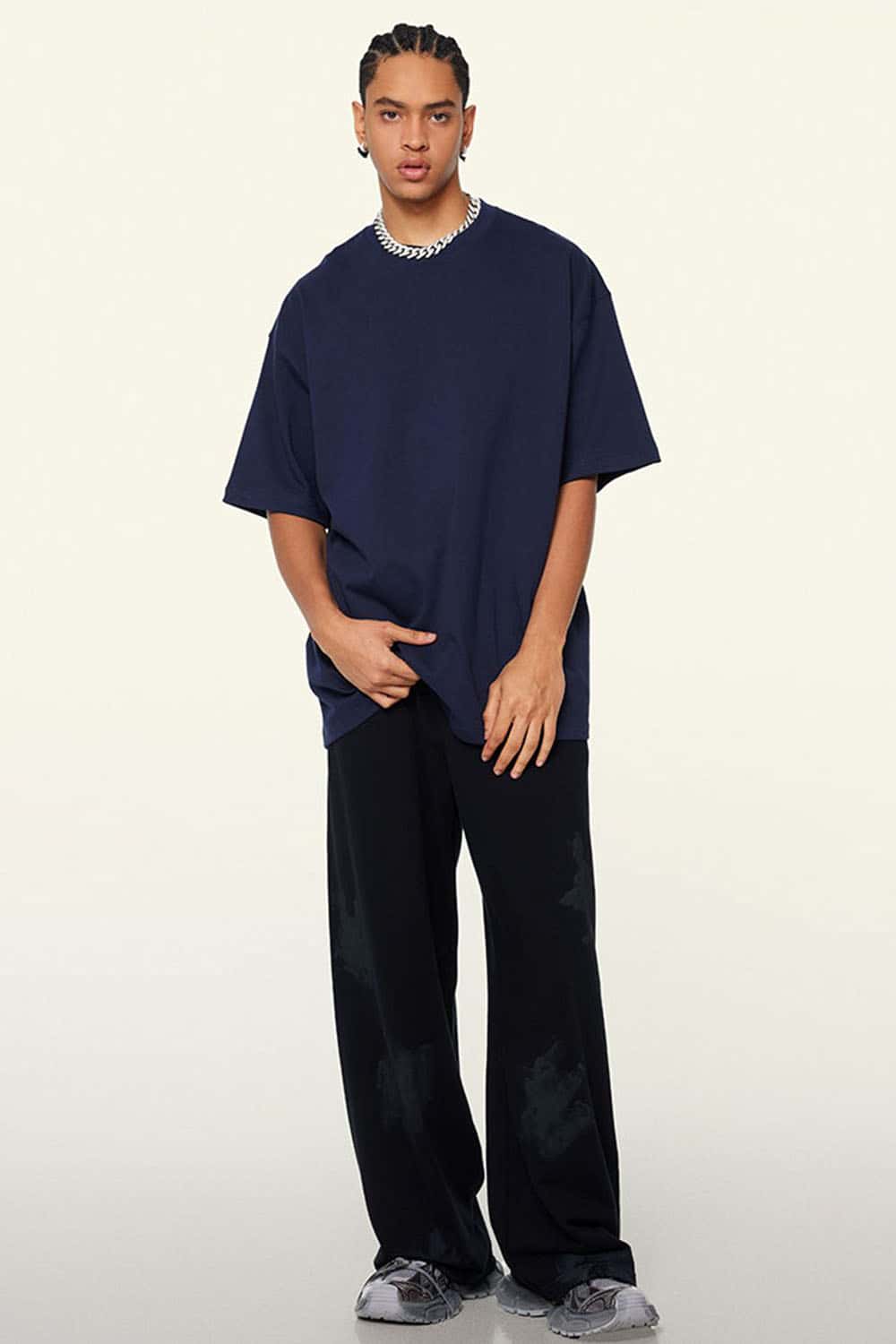 Heavyweight 345g Cotton Casual Oversized Short Sleeve T-Shirt