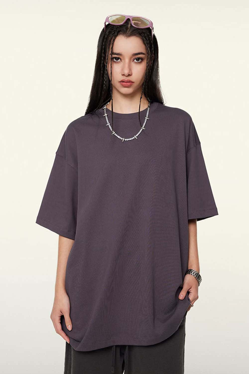 Heavyweight 345g Cotton Casual Oversized Short Sleeve T-Shirt