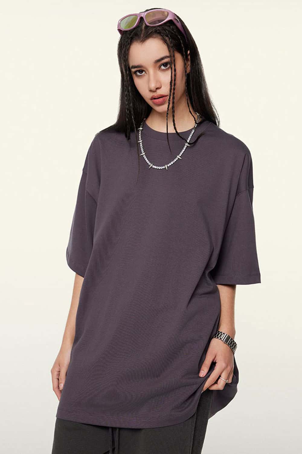 Heavyweight 345g Cotton Casual Oversized Short Sleeve T-Shirt