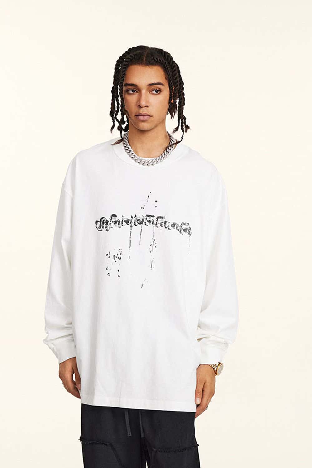 Men's Heavyweight Washed Long Sleeve T-Shirt Oversized Base Layer