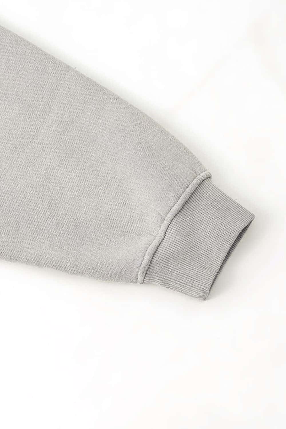 Distressed Vintage Letter Pullover Sweatshirt with Fleece Lining