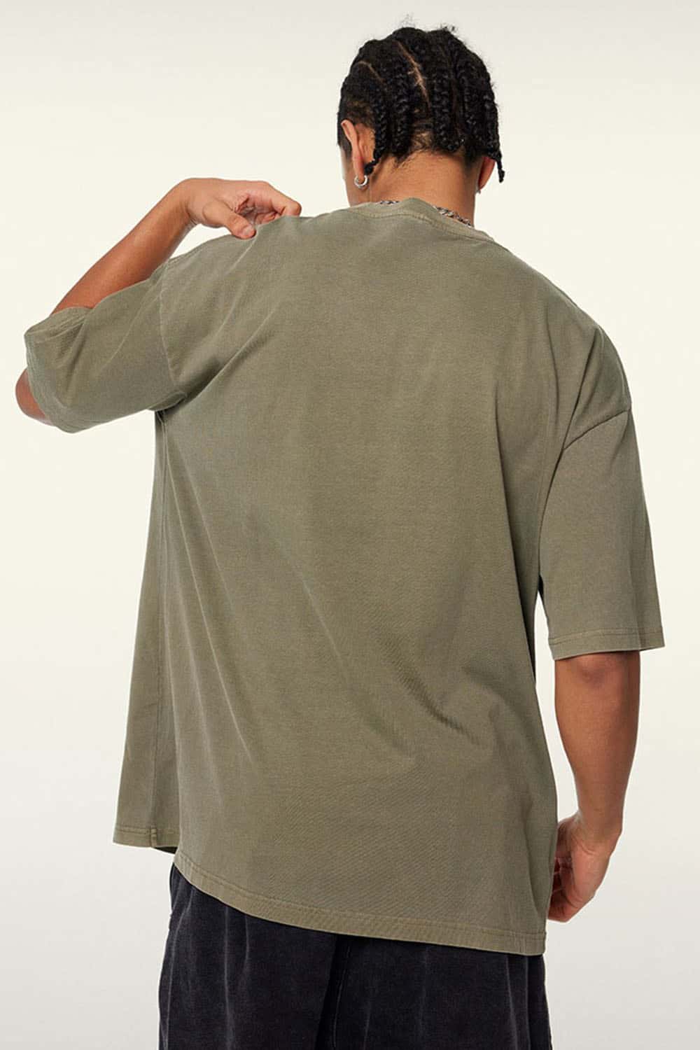 Unisex 270g Pure Cotton Washed Vintage Loose T-Shirt